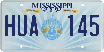 MS license plate HUA145