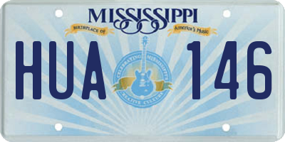 MS license plate HUA146