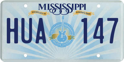 MS license plate HUA147