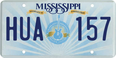MS license plate HUA157