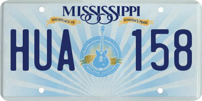 MS license plate HUA158