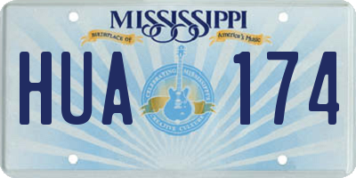 MS license plate HUA174