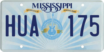 MS license plate HUA175