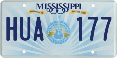 MS license plate HUA177