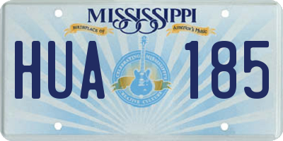 MS license plate HUA185