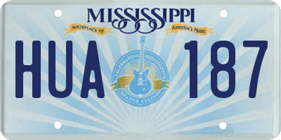 MS license plate HUA187