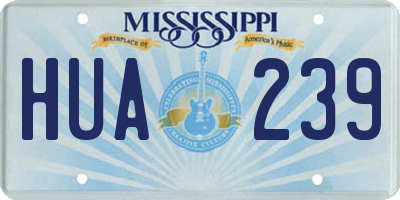 MS license plate HUA239