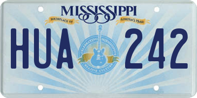 MS license plate HUA242