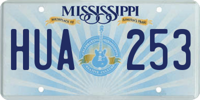 MS license plate HUA253
