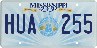 MS license plate HUA255