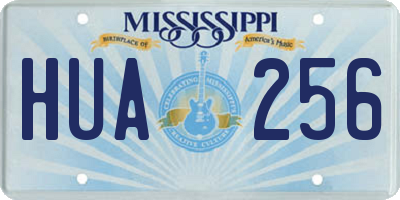 MS license plate HUA256