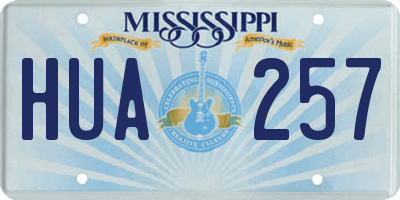 MS license plate HUA257