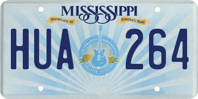 MS license plate HUA264