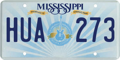 MS license plate HUA273