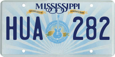 MS license plate HUA282