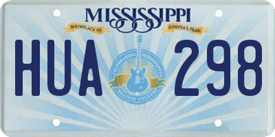 MS license plate HUA298