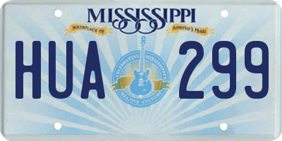 MS license plate HUA299