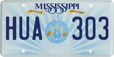 MS license plate HUA303