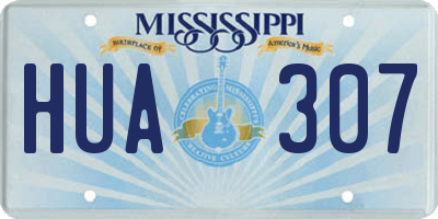 MS license plate HUA307
