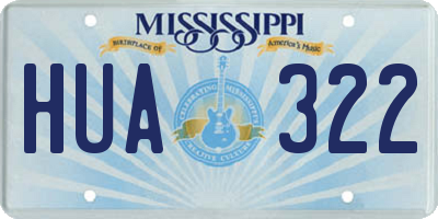 MS license plate HUA322