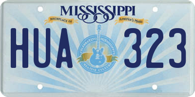 MS license plate HUA323