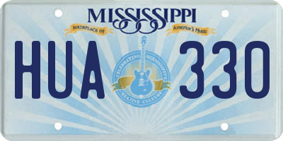 MS license plate HUA330