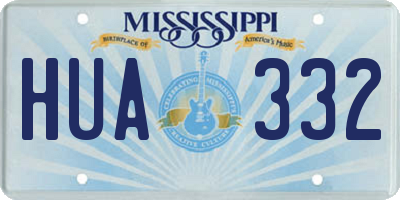 MS license plate HUA332