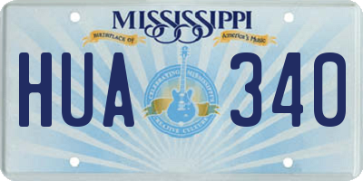 MS license plate HUA340