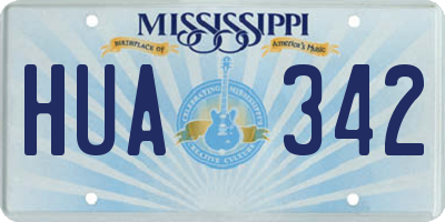 MS license plate HUA342