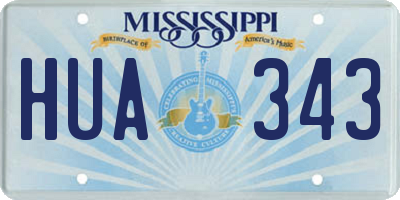 MS license plate HUA343