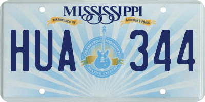 MS license plate HUA344