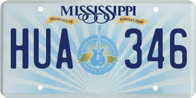 MS license plate HUA346