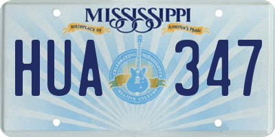 MS license plate HUA347