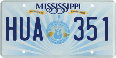 MS license plate HUA351