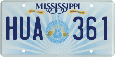 MS license plate HUA361