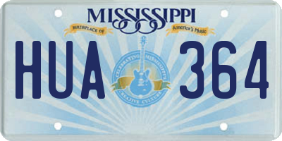 MS license plate HUA364