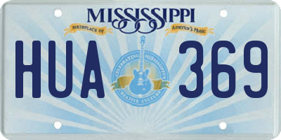MS license plate HUA369