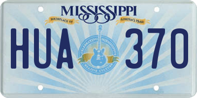 MS license plate HUA370