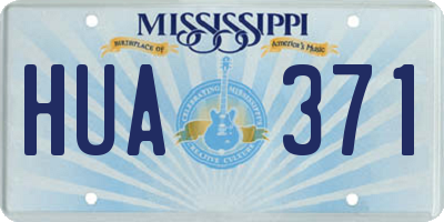MS license plate HUA371
