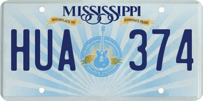MS license plate HUA374