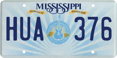 MS license plate HUA376