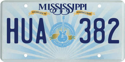 MS license plate HUA382