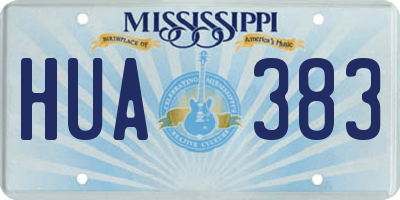 MS license plate HUA383