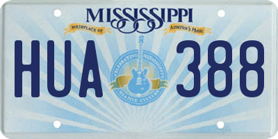 MS license plate HUA388