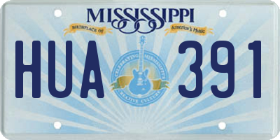 MS license plate HUA391