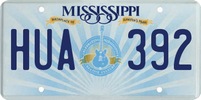 MS license plate HUA392