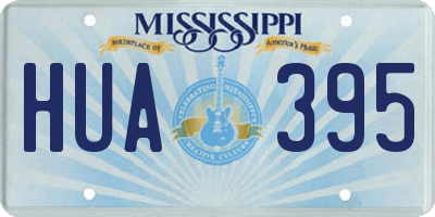 MS license plate HUA395