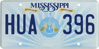 MS license plate HUA396