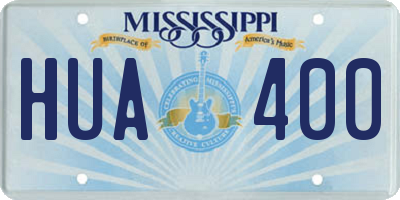 MS license plate HUA400
