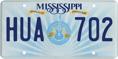 MS license plate HUA702